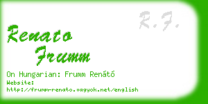 renato frumm business card